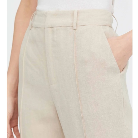 Linen pants in light coffee - Picture 5 of 9